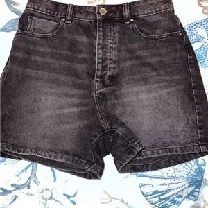 Zara Women Black Denim Shorts 6